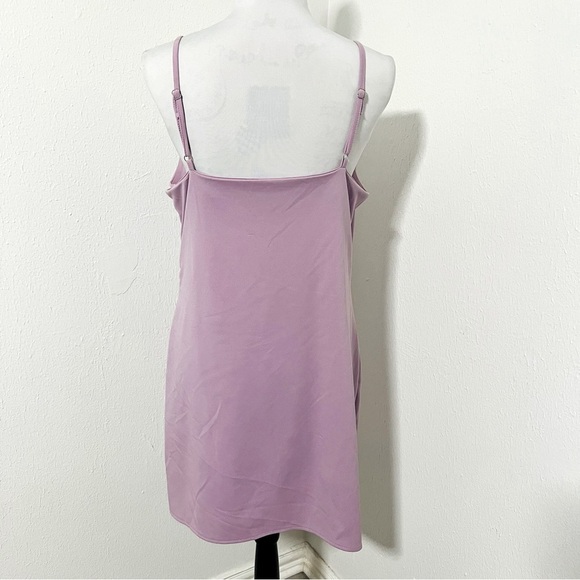 Unbranded Women’s Lilac Plus 2XL Bodycon V-Neck Mini Ruched Dress Side Zip - Picture 6 of 8